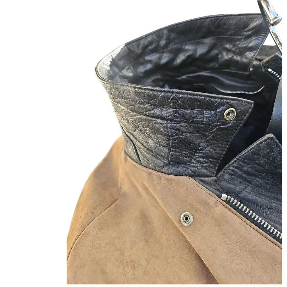 Vintage 80s FMC Leather‎ Fringe Jacket - Western Biker Coat - Men's Large
